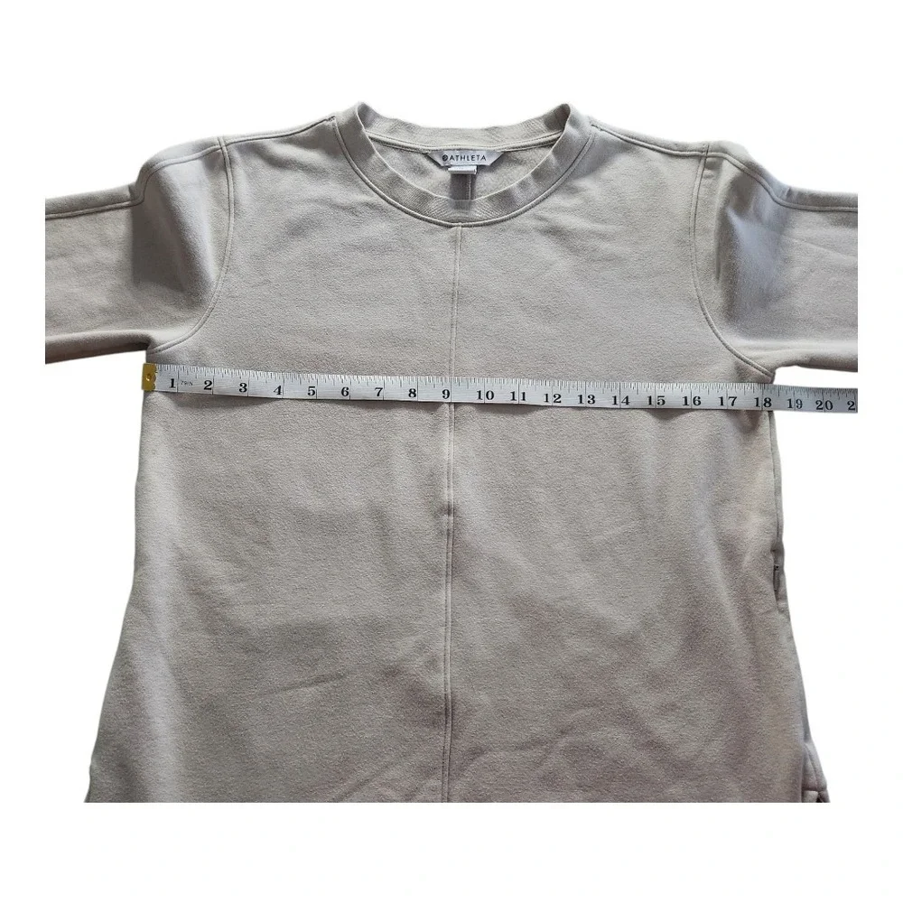 Athleta Retroplush Crew Neck Sweatshirt Size XS Extra Small Gym Sport Cozy - Picture 4 of 10